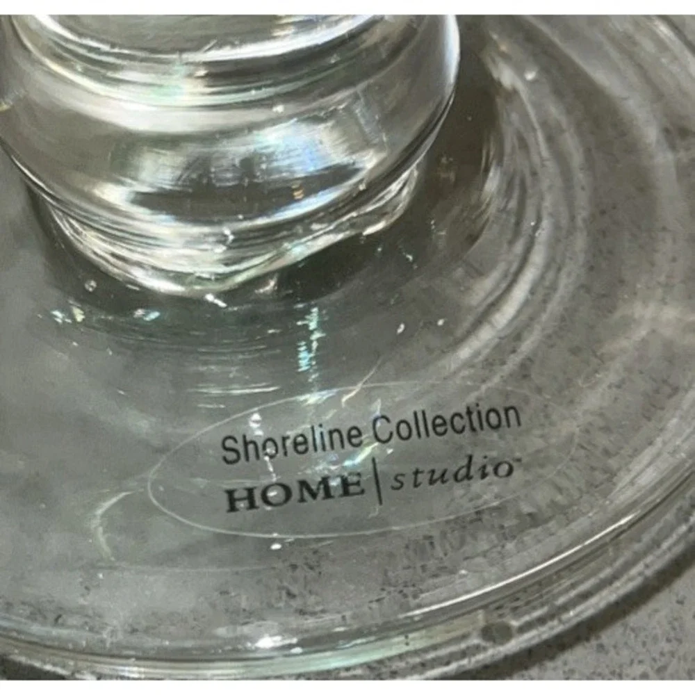 3 Blue Bubble Water Goblet By Home Studios, The Shoreline Collection